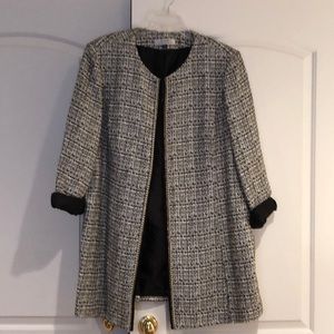 Tahari long boucle jacket